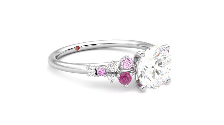 Taylor & Hart Marula Round Engagement Ring 360 degree image 6