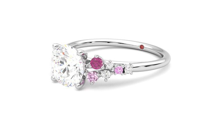 Taylor & Hart Marula Round Engagement Ring 360 degree image 24