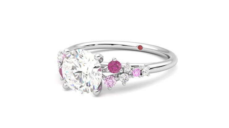 Taylor & Hart Marula Round Engagement Ring 360 degree image 25