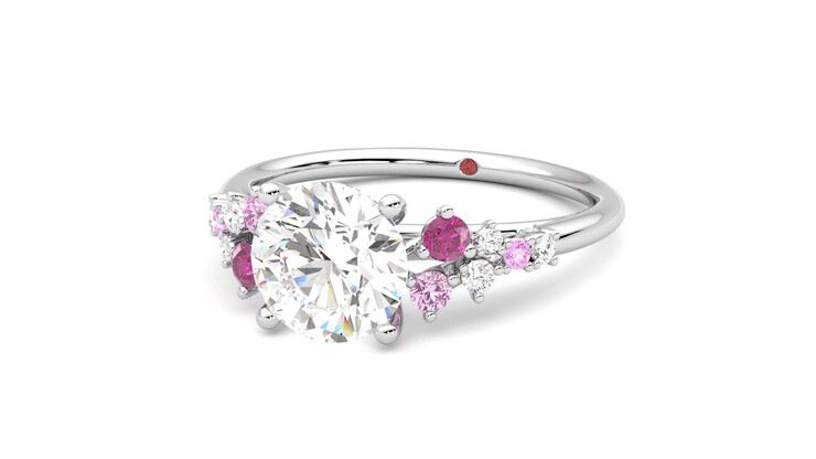Taylor & Hart Marula Round Engagement Ring 360 degree image 26
