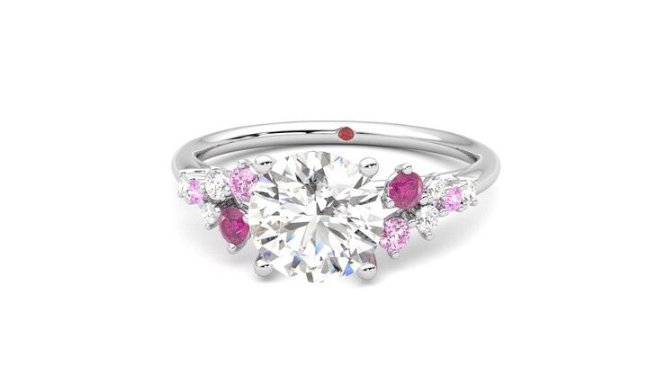 Taylor & Hart Marula Round Engagement Ring 360 degree image 28