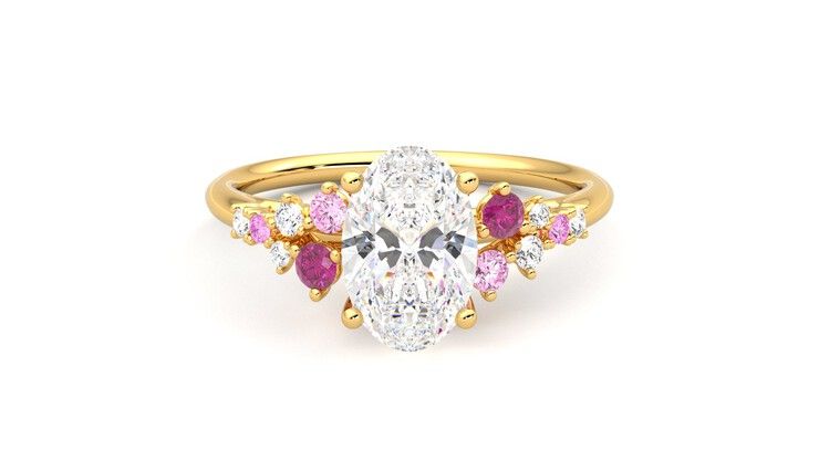 Taylor & Hart Marula Oval Engagement Ring 360 degree image 0