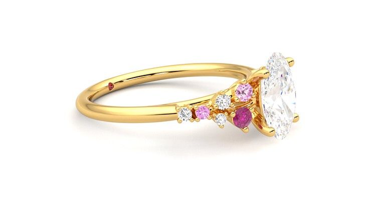 Taylor & Hart Marula Oval Engagement Ring 360 degree image 5