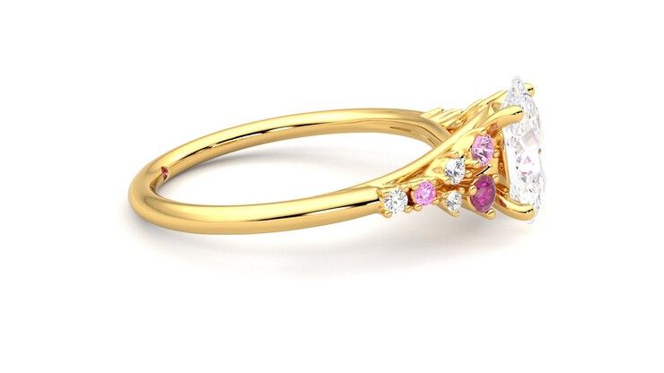 Taylor & Hart Marula Oval Engagement Ring 360 degree image 6