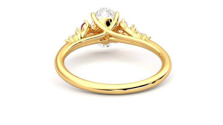 Taylor & Hart Marula Oval Engagement Ring 360 degree image 10
