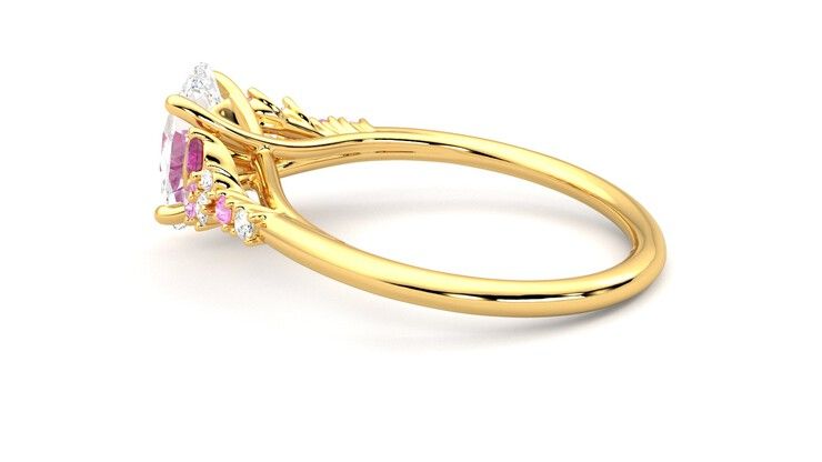 Taylor & Hart Marula Oval Engagement Ring 360 degree image 12