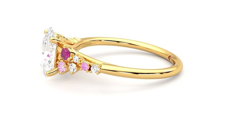 Taylor & Hart Marula Oval Engagement Ring 360 degree image 13