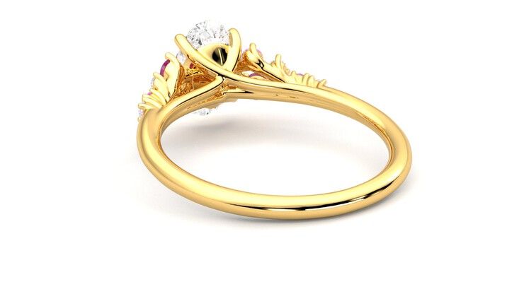 Taylor & Hart Marula Oval Engagement Ring 360 degree image 21