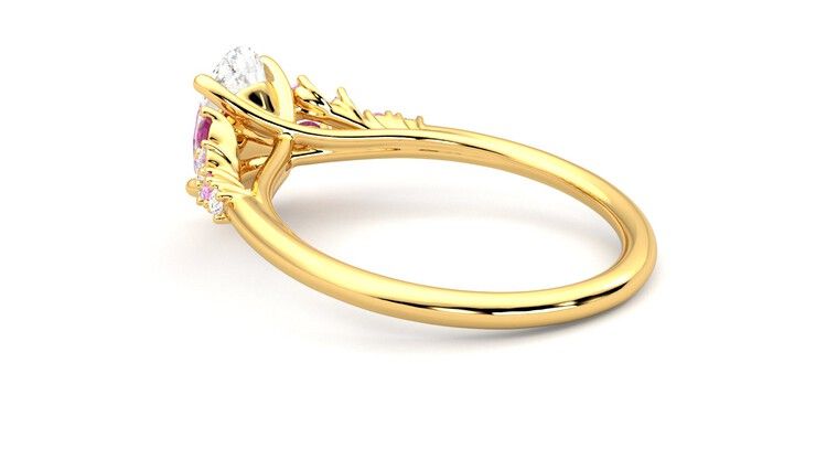 Taylor & Hart Marula Oval Engagement Ring 360 degree image 22