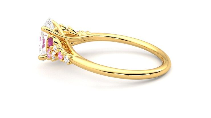 Taylor & Hart Marula Oval Engagement Ring 360 degree image 23