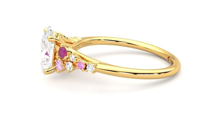 Taylor & Hart Marula Oval Engagement Ring 360 degree image 24