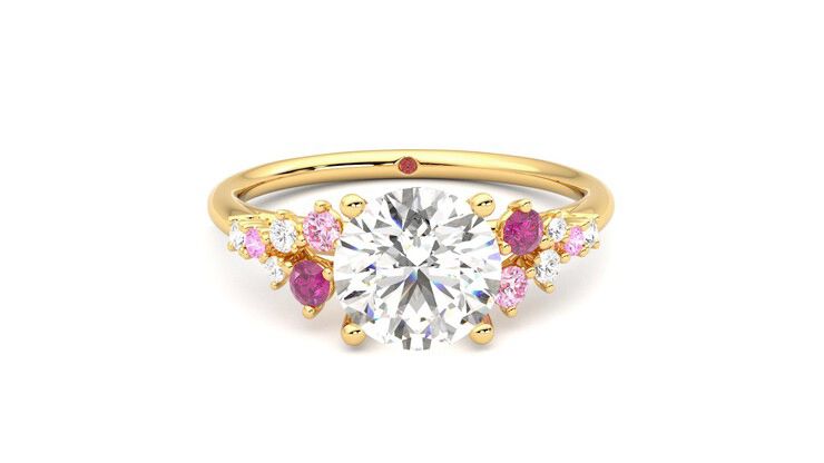 Taylor & Hart Marula Round Engagement Ring 360 degree image 1