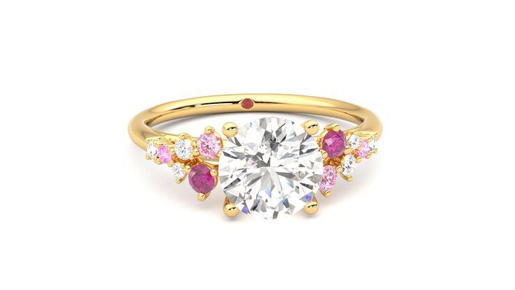 Taylor & Hart Marula Round Engagement Ring 360 degree image 2