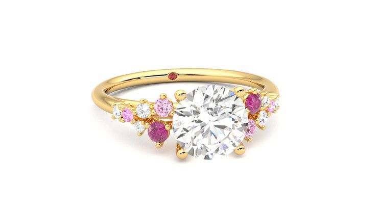 Taylor & Hart Marula Round Engagement Ring 360 degree image 3