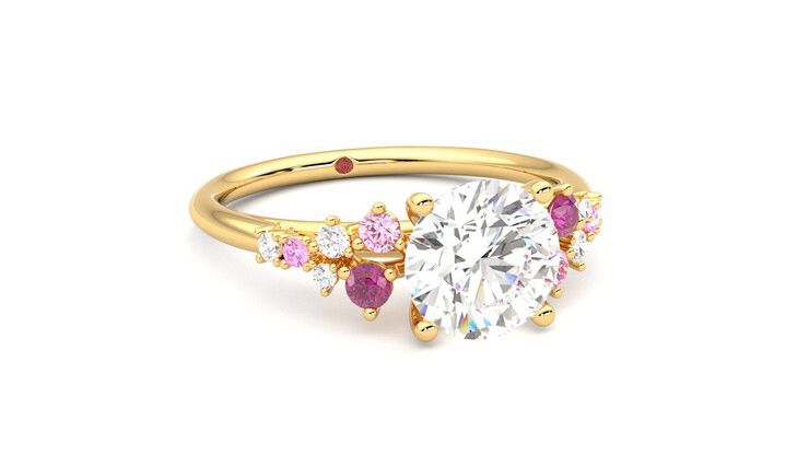 Taylor & Hart Marula Round Engagement Ring 360 degree image 4