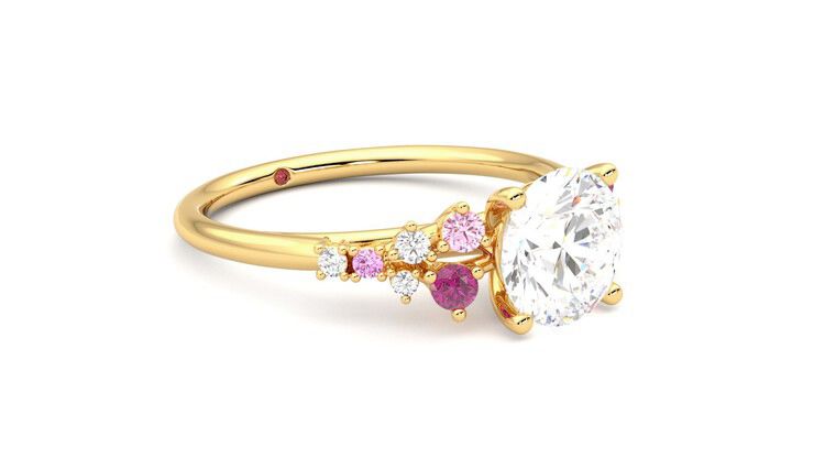 Taylor & Hart Marula Round Engagement Ring 360 degree image 6
