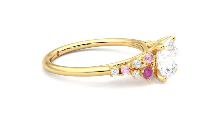Taylor & Hart Marula Round Engagement Ring 360 degree image 8
