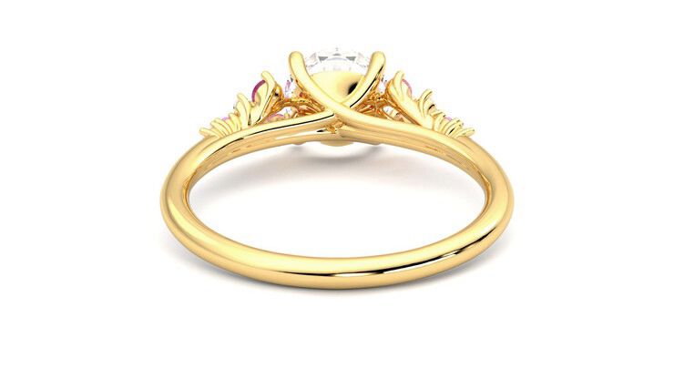Taylor & Hart Marula Round Engagement Ring 360 degree image 15