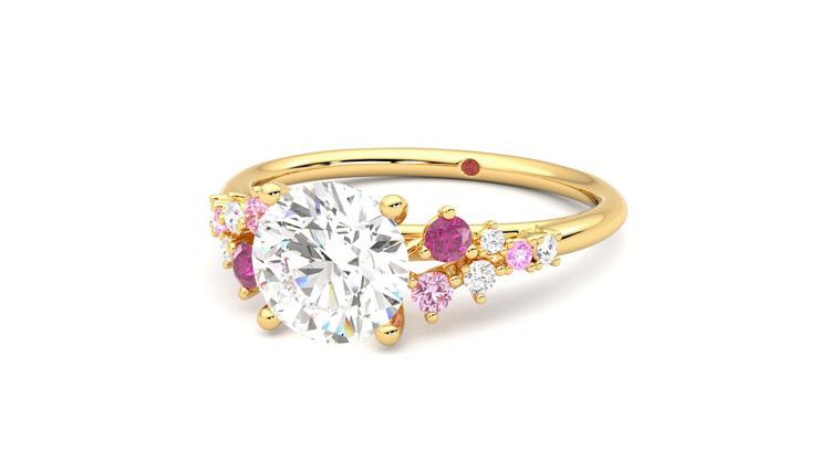 Taylor & Hart Marula Round Engagement Ring 360 degree image 26
