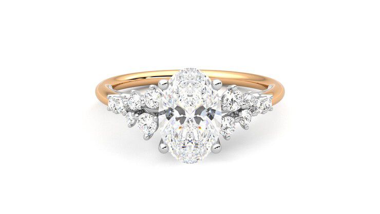Taylor & Hart Marula Oval Engagement Ring 360 degree image 0