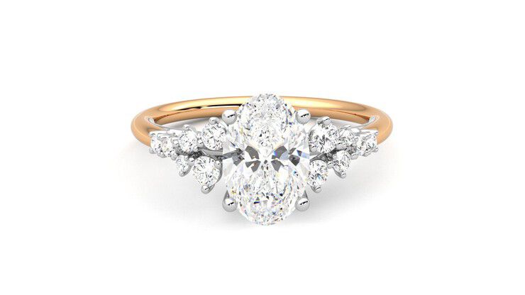 Taylor & Hart Marula Oval Engagement Ring 360 degree image 1
