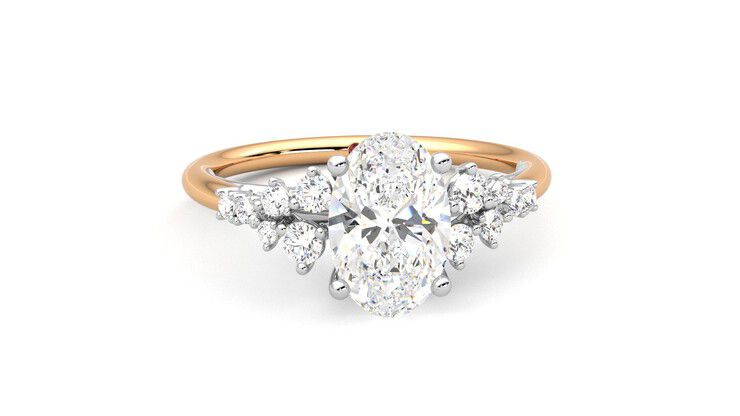 Taylor & Hart Marula Oval Engagement Ring 360 degree image 2