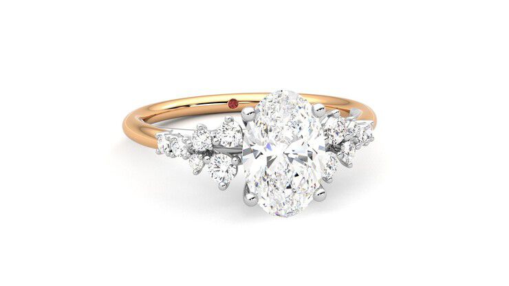 Taylor & Hart Marula Oval Engagement Ring 360 degree image 3