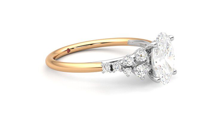 Taylor & Hart Marula Oval Engagement Ring 360 degree image 7