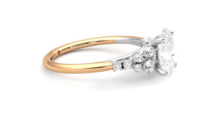 Taylor & Hart Marula Oval Engagement Ring 360 degree image 8