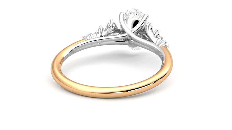 Taylor & Hart Marula Oval Engagement Ring 360 degree image 14