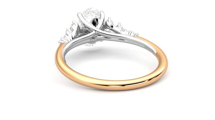 Taylor & Hart Marula Oval Engagement Ring 360 degree image 16