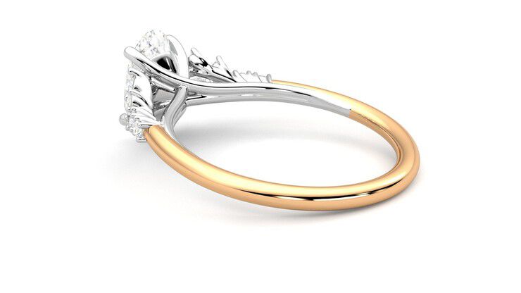 Taylor & Hart Marula Oval Engagement Ring 360 degree image 18