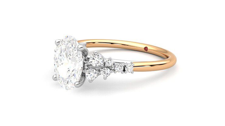 Taylor & Hart Marula Oval Engagement Ring 360 degree image 24