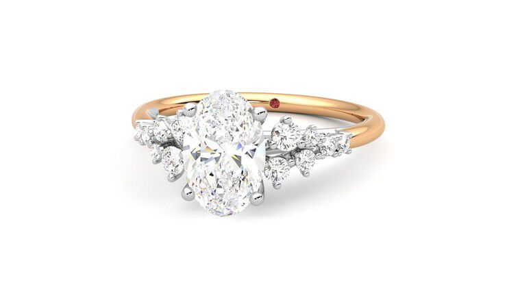 Taylor & Hart Marula Oval Engagement Ring 360 degree image 27