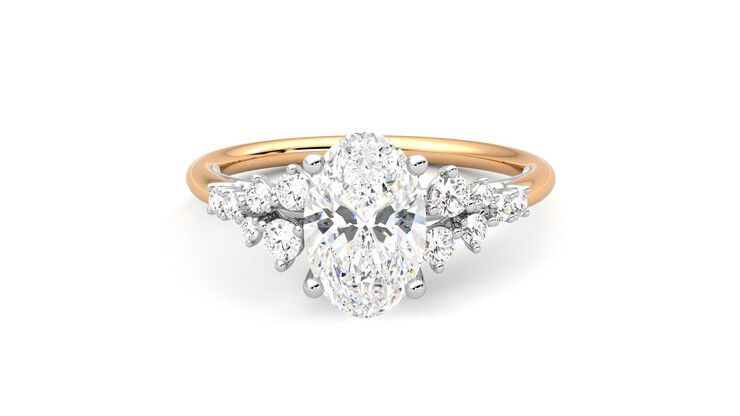 Taylor & Hart Marula Oval Engagement Ring 360 degree image 29