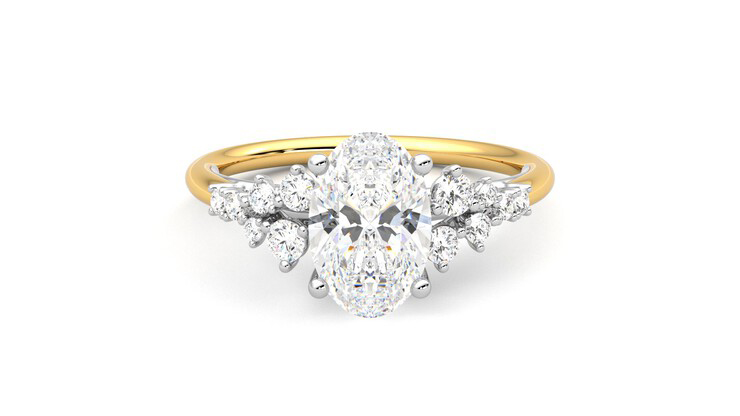 Taylor & Hart Marula Oval Engagement Ring 360 degree image 0