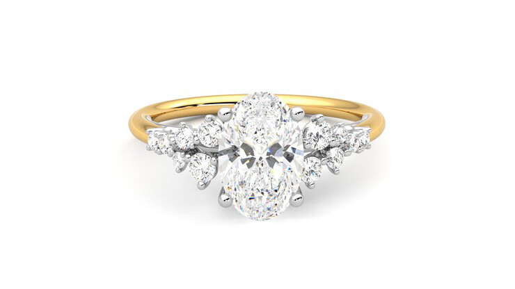 Taylor & Hart Marula Oval Engagement Ring 360 degree image 1