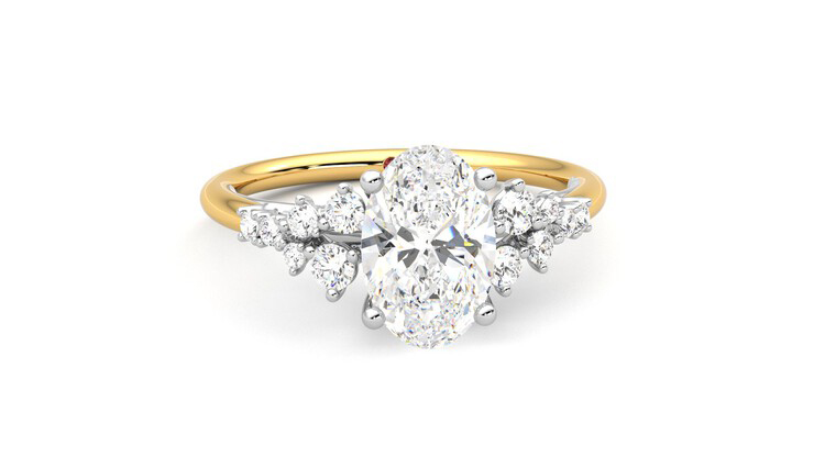 Taylor & Hart Marula Oval Engagement Ring 360 degree image 2