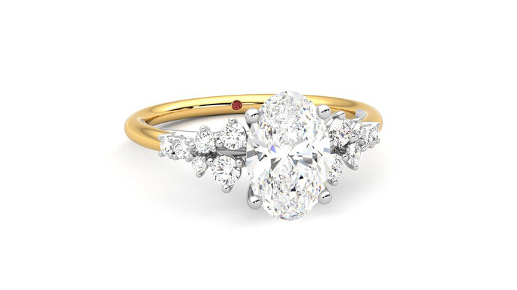 Taylor & Hart Marula Oval Engagement Ring 360 degree image 3