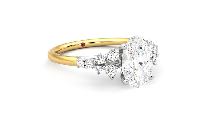 Taylor & Hart Marula Oval Engagement Ring 360 degree image 5