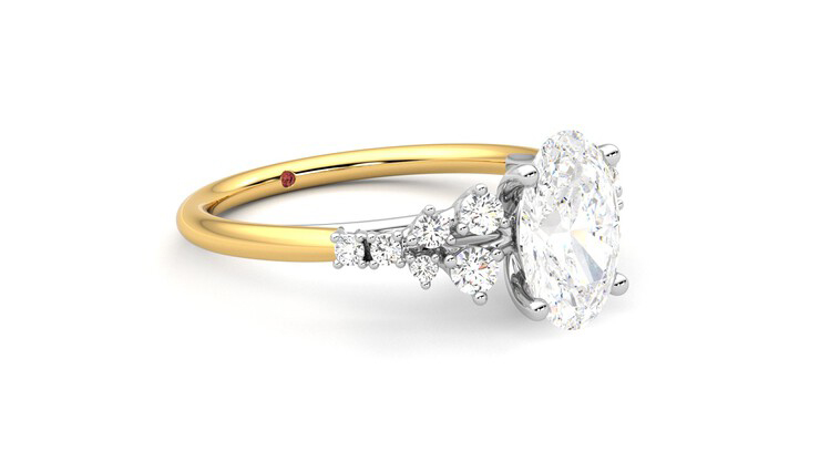 Taylor & Hart Marula Oval Engagement Ring 360 degree image 6
