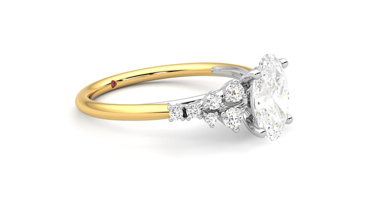 Taylor & Hart Marula Oval Engagement Ring 360 degree image 7