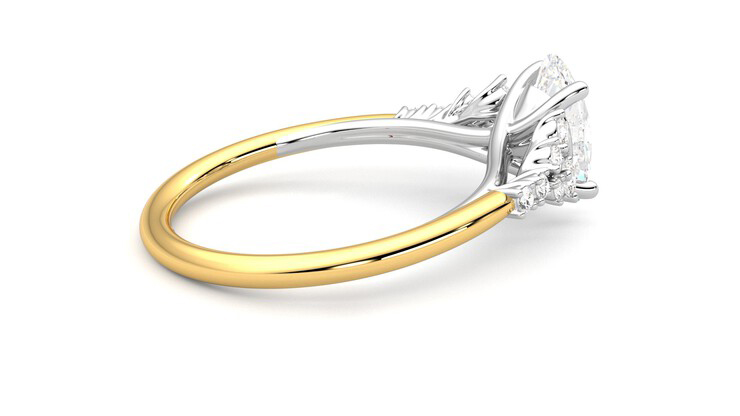 Taylor & Hart Marula Oval Engagement Ring 360 degree image 11