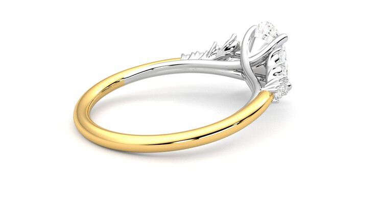 Taylor & Hart Marula Oval Engagement Ring 360 degree image 12