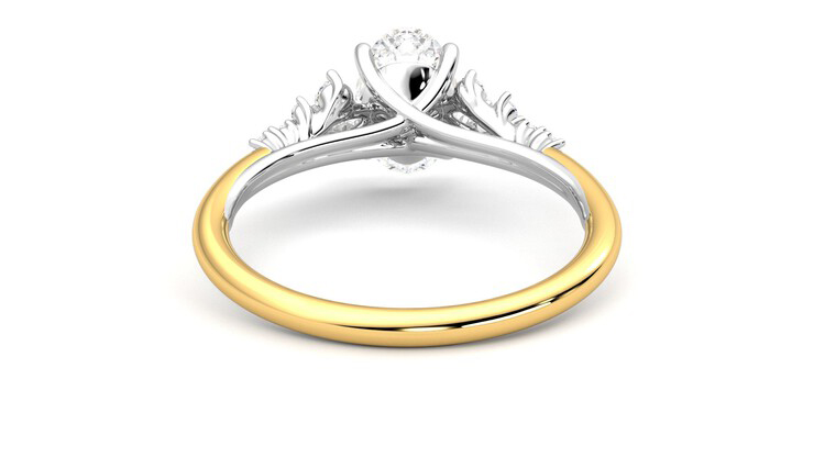 Taylor & Hart Marula Oval Engagement Ring 360 degree image 15