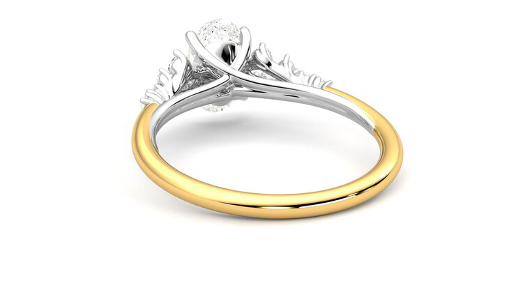 Taylor & Hart Marula Oval Engagement Ring 360 degree image 16