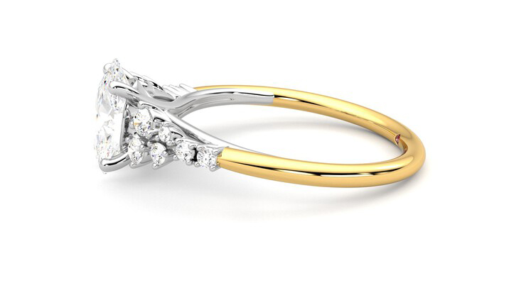 Taylor & Hart Marula Oval Engagement Ring 360 degree image 21