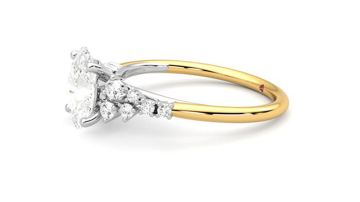 Taylor & Hart Marula Oval Engagement Ring 360 degree image 22