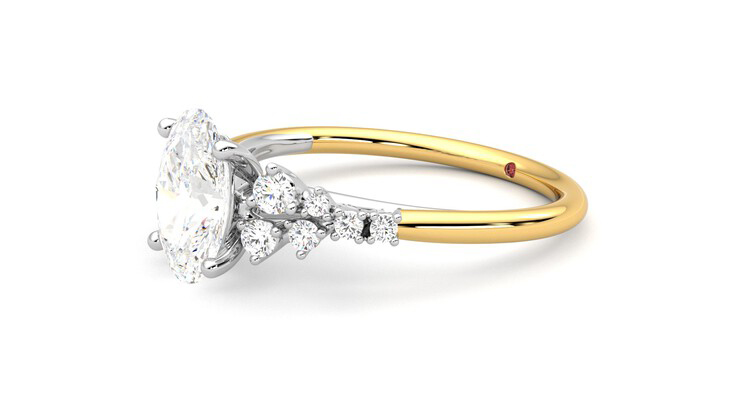Taylor & Hart Marula Oval Engagement Ring 360 degree image 23