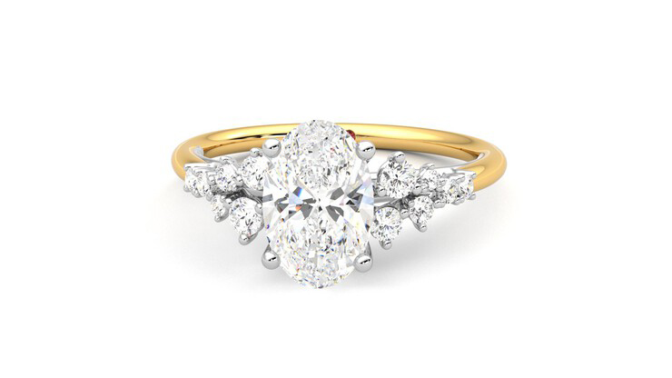 Taylor & Hart Marula Oval Engagement Ring 360 degree image 28